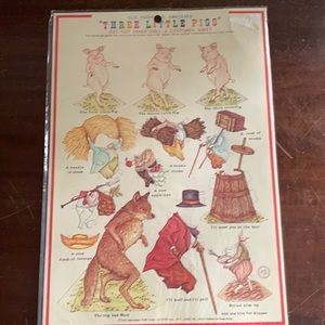Three Little Pigs Cit-out Paper Doll and Costume Sheet
